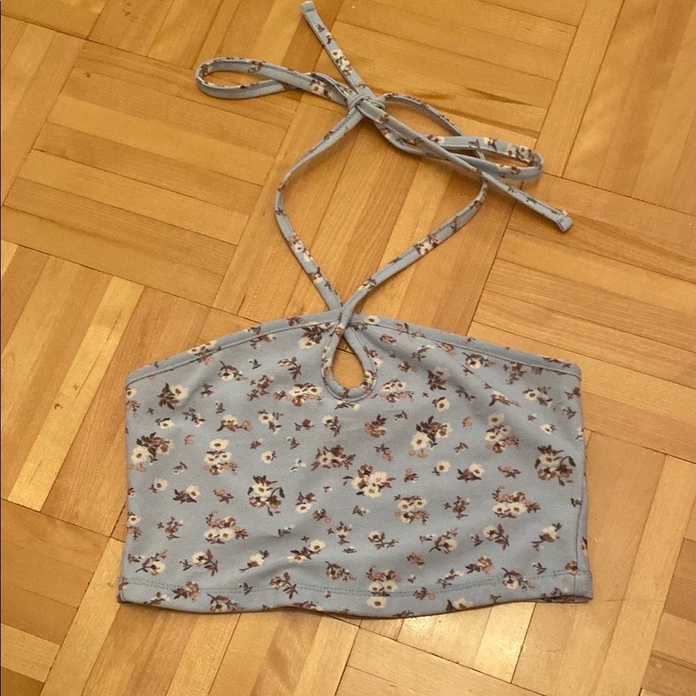 Ardene Blue Sleeveless Crop Tank Top